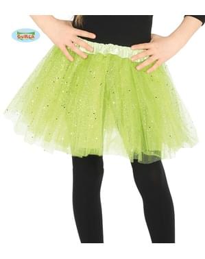 Dívčí tutu sukně se třpytkami zelená