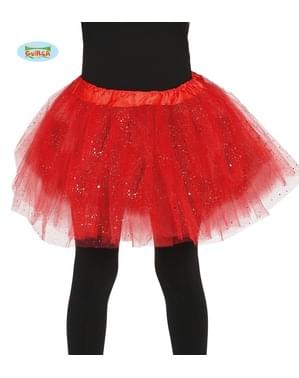 Kızlar için kırmızı glitter tutu