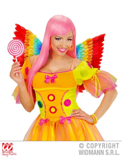 Adults Rainbow coloured Feather Wings