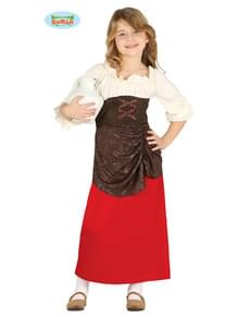 Medieval innkeeper costume for girls