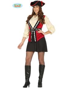 Totenkopf Piratin Kostüm für Damen