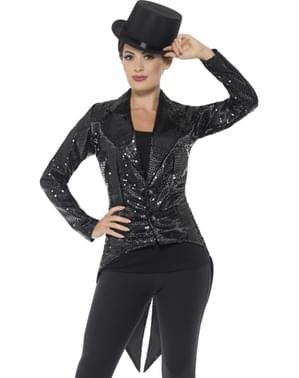 Black sequin jacket for women