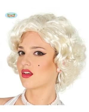 Kadınlar için kısa kıvırcık sarışın Marilyn peruk