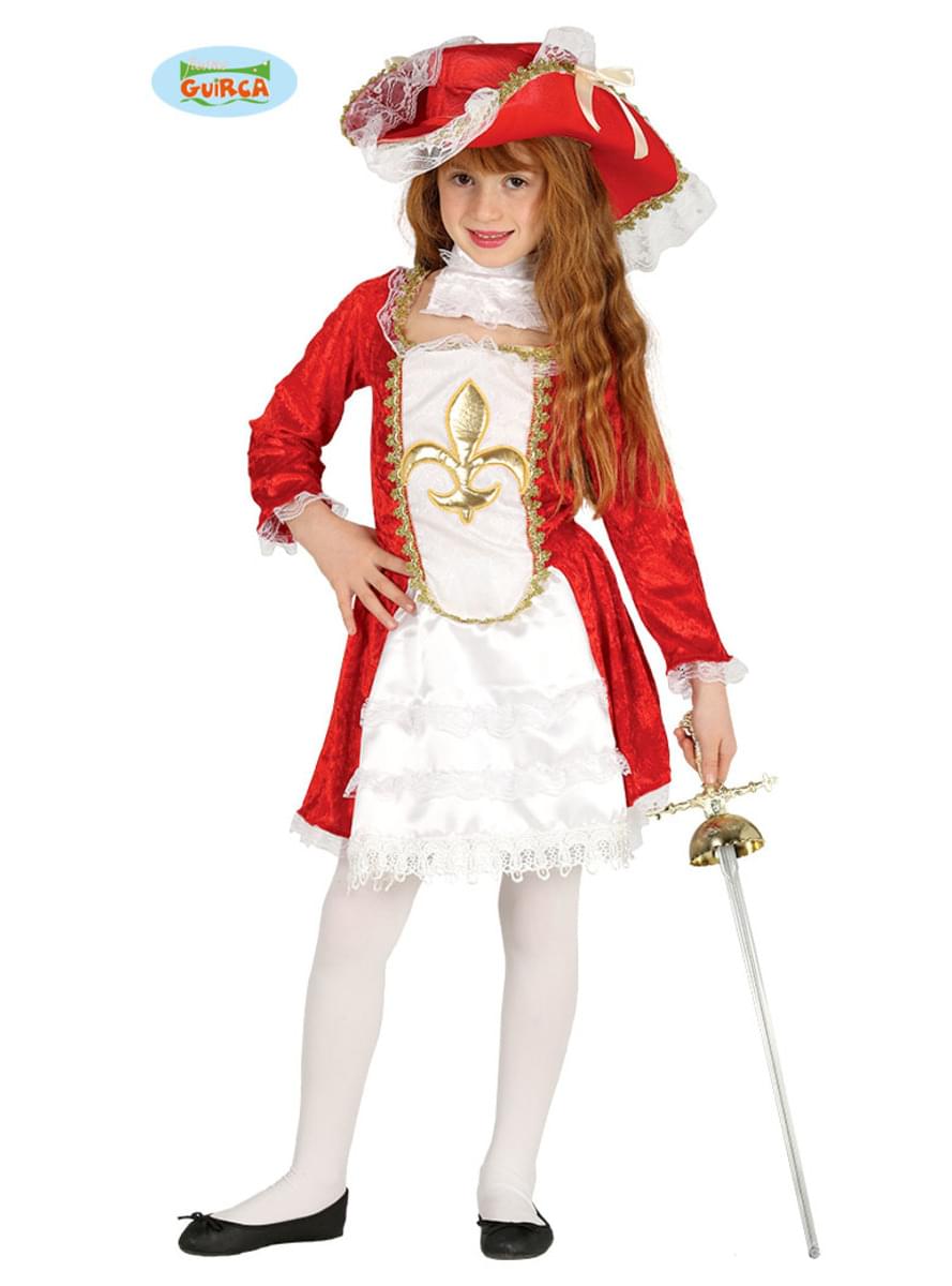 Red musketeer costume for girls | Funidelia Red musketeer costume for girls | Funidelia