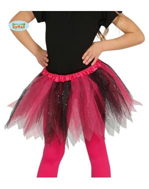 Tutu rose et noir paillettes fille
