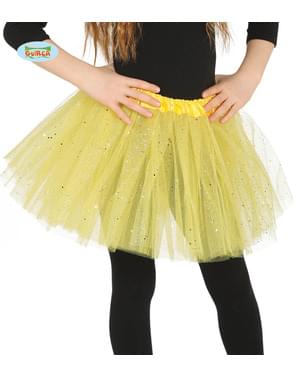 Tutù giallo con brillantini per bambina