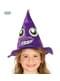 Chapéu de bruxa roxo com cara infantil