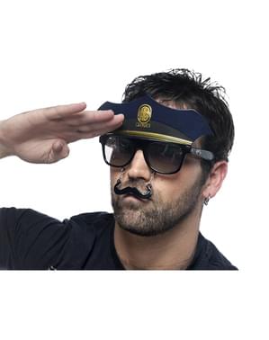 Polisglasögon med mustasch