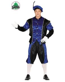 Costume da aiutante di San Nicola blu per adulto