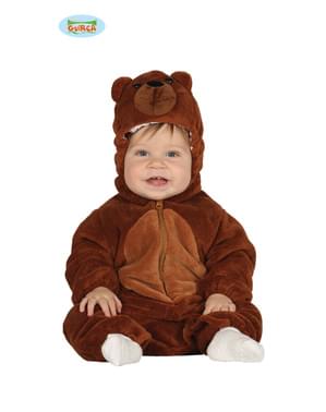 Costum de urs maro adorabil pentru bebeluși