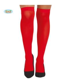 Meias-calças vermelhas para mulher