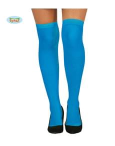 Meias-calças azuis para mulher