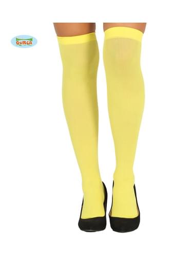 Meias-calças amarelas para mulher