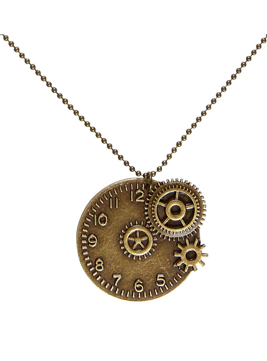 Steampunk klokke halskjede