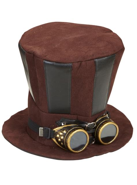Acheter Chapeau Steampunk pour hommes, avec lunettes, chapeau de