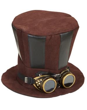 Steampunk Hut mit Brille für Erwachsene