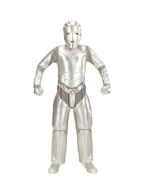Boy's metallic space invader costume
