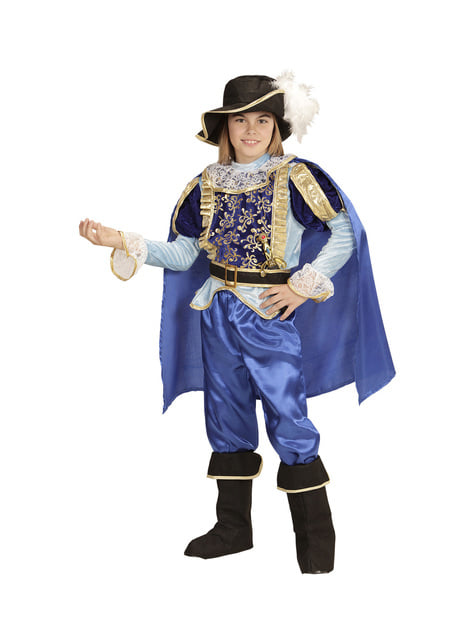 Disfraz de príncipe azul rimbombante para niño