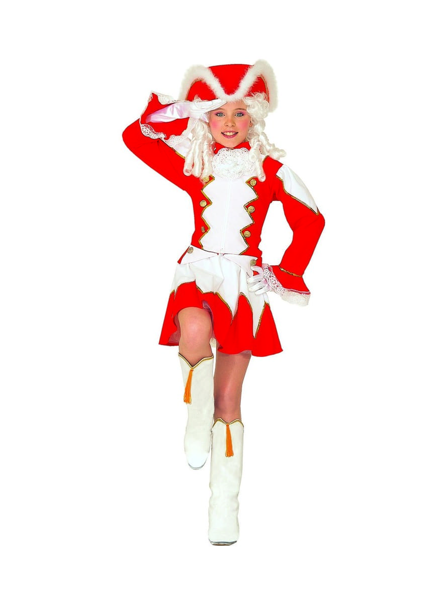 Costume da majorette rosso per bambina