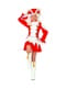 Fato de majorette vermelha para menina