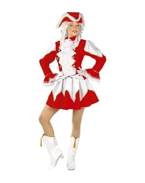 Rood majorette kostuum voor vrouw