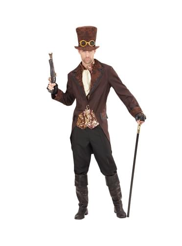 Men's brown elegant steampunk costume