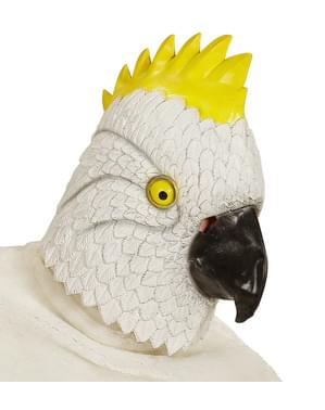 Maschera cacatua bianca per adulto