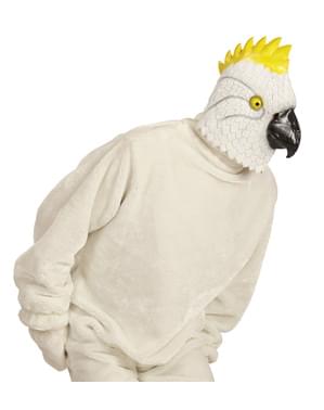 Maschera cacatua bianca per adulto