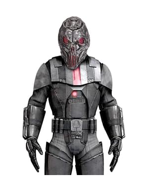 Mască space predator metalică pentru adult