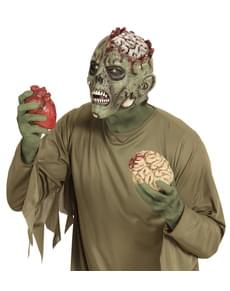 masque zombie crâne ouvert adulte