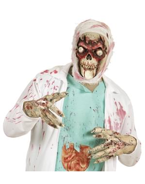 Máscara de calavera zombie de ojos saltones para adulto