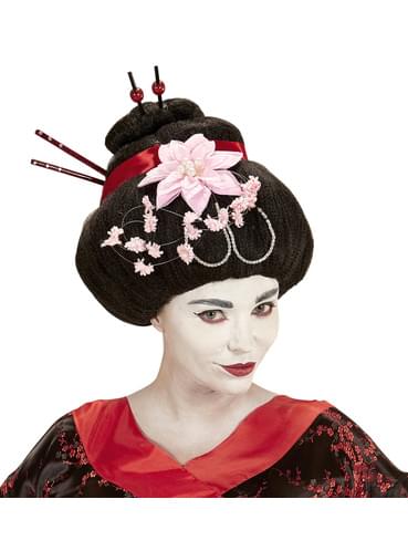 Disfraz de Geisha con Flores para mujer