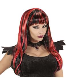 Peluca de vampiresa chupasangre para mujer
