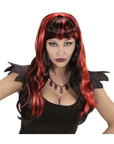 Peluca de vampiresa chupasangre para mujer