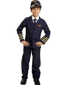 Costume da pilota d'aereo blu per bambino