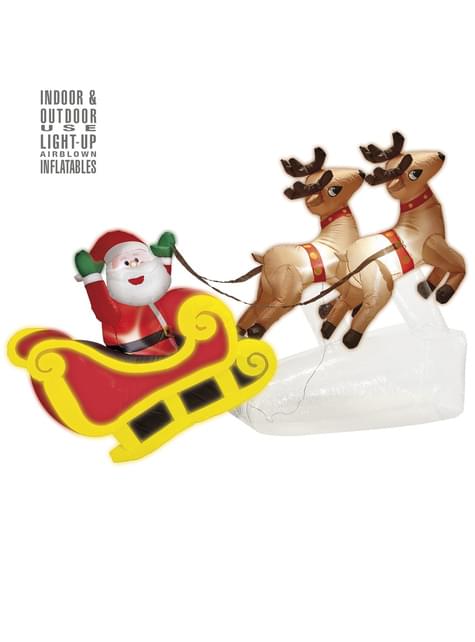 膨脹可能なトナカイとサンタクロースの装飾