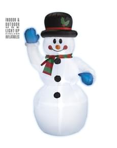 Figura decorativa pupazzo di neve gonfiabile luminoso gigante