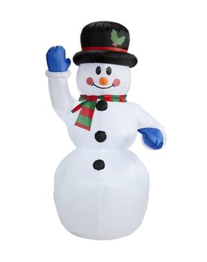 ogromen svetleč napihljiv sneženi mož / snežak
