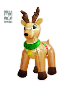 Figura decorativa de reno hinchable luminoso gigante