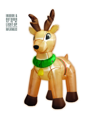 Figura decorativa de rena insuflável luminosa gigante