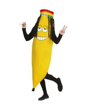 Täiskasvanud rastafari banaani kostüüm