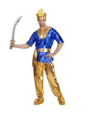 Disfraz de sultán árabe dorado para hombre