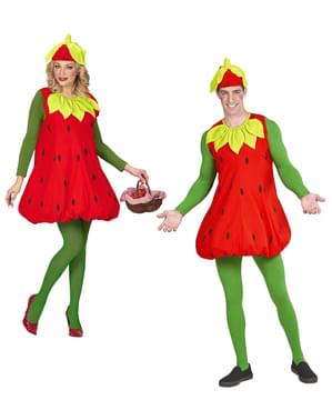 Rød jordbær kostyme for voksne