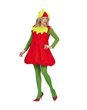 Aikuisten punainen Mansikka-asu
