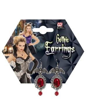 Set Ohrringe Fledermaus mit Edelsteinen für Frauen