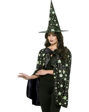 Perlengkapan kostum penyihir tengah malam untuk wanita