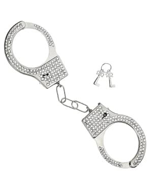 Adults' sparkling crystal handcuffs