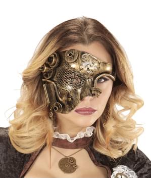 Dospělá steampunk maska na půl obličeje