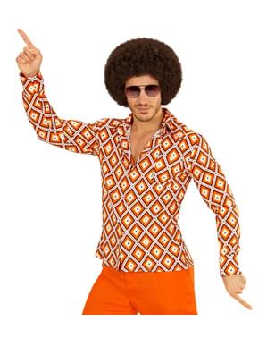 Camisa retro losangos dos anos 70 para homem