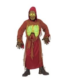 Déguisement squelette zombie lumineux enfant